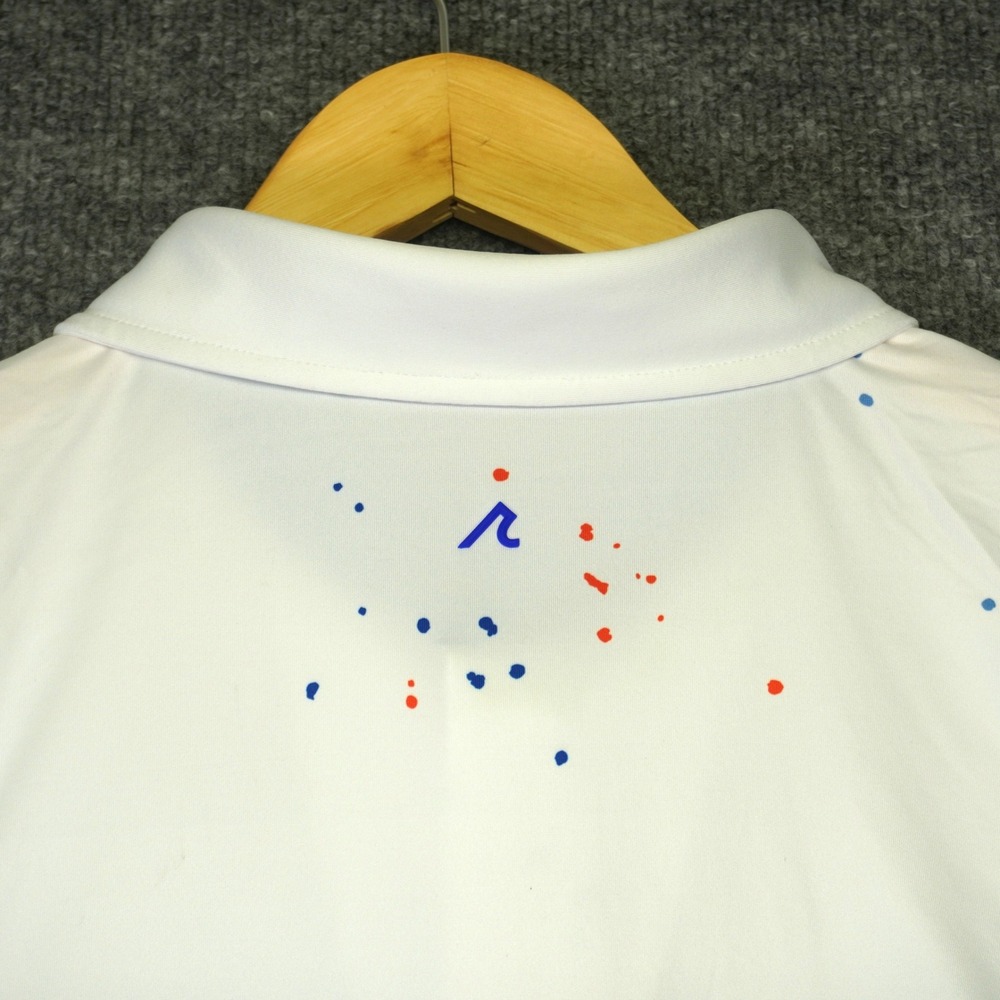 NEW Redvanly Hanson Polo Mens XL White Paint Splatter Performance Golf Shirt - Picture 7 of 9